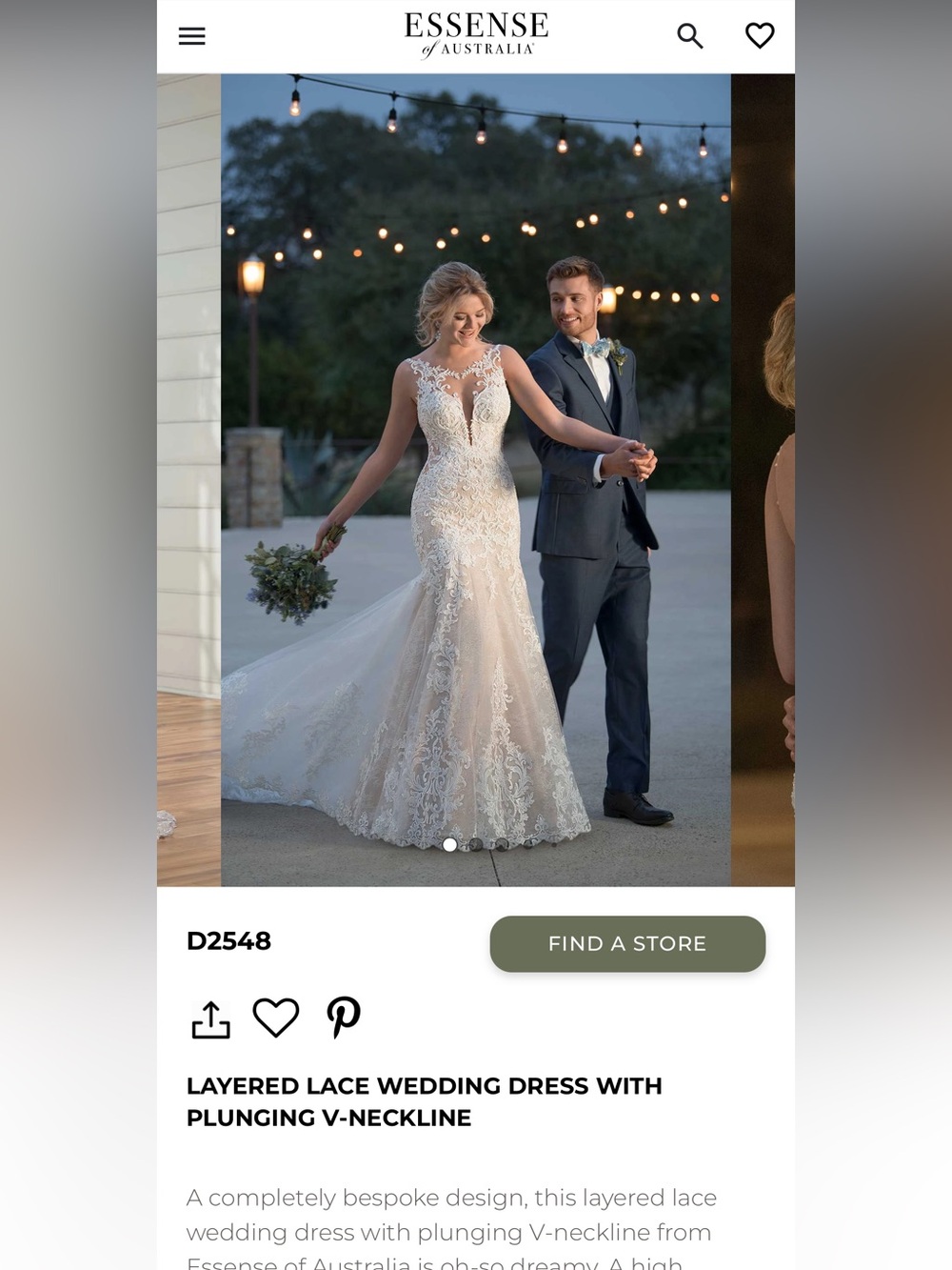 Essense of Australia D2548 + Veil | Unaltered Size 6 | NWOT | Solid Ivory